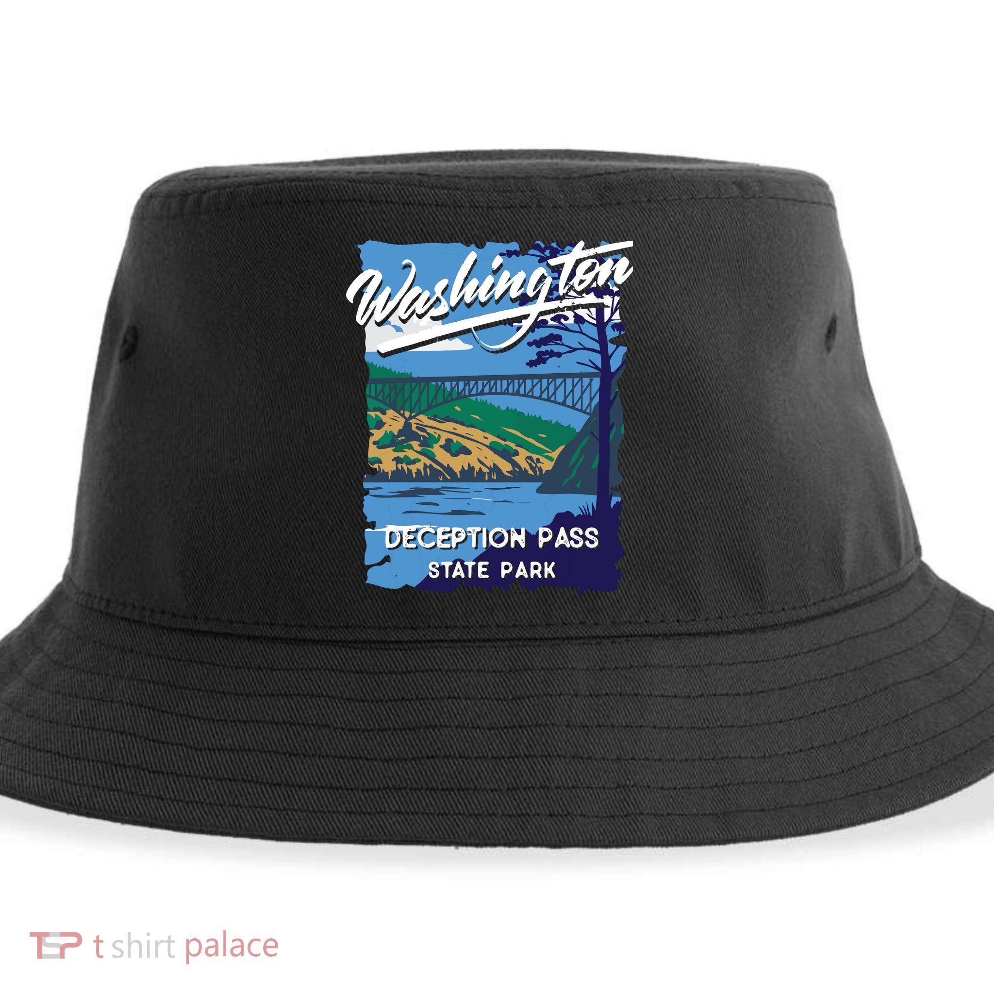 Deception Pass State Park Washington Evergreen State Camping Sustainable Bucket Hat