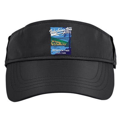 Deception Pass State Park Washington Evergreen State Camping Adult Drive Performance Visor