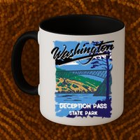 Deception Pass State Park Washington Evergreen State Camping Mug