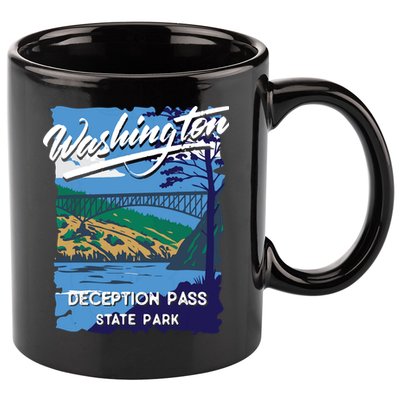 Deception Pass State Park Washington Evergreen State Camping 11oz C Handle Ceramic Mug