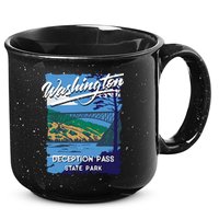 Deception Pass State Park Washington Evergreen State Camping 15oz Campfire Ceramic Mug