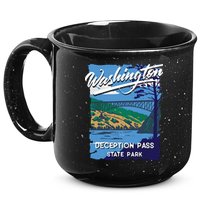 Deception Pass State Park Washington Evergreen State Camping 15oz Campfire Ceramic Mug