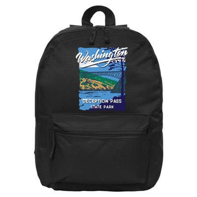 Deception Pass State Park Washington Evergreen State Camping 16 in Basic Backpack