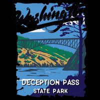 Deception Pass State Park Washington Evergreen State Camping 16oz Travel Tumbler