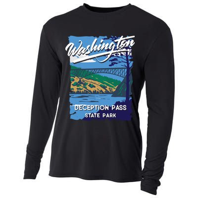Deception Pass State Park Washington Evergreen State Camping Cooling Performance Long Sleeve Crew