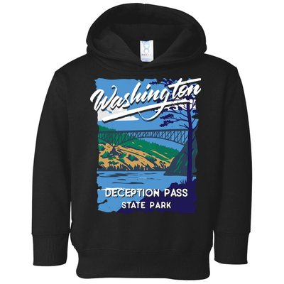 Deception Pass State Park Washington Evergreen State Camping Toddler Hoodie