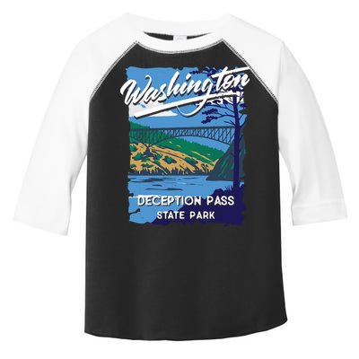 Deception Pass State Park Washington Evergreen State Camping Toddler Fine Jersey T-Shirt