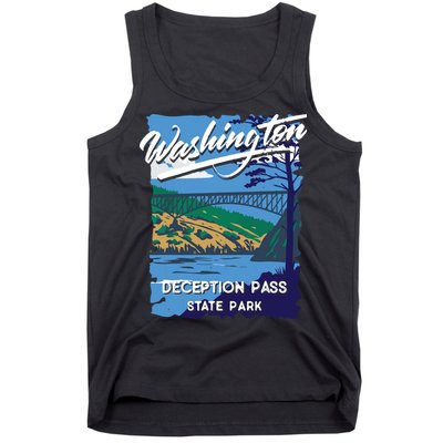 Deception Pass State Park Washington Evergreen State Camping Tank Top
