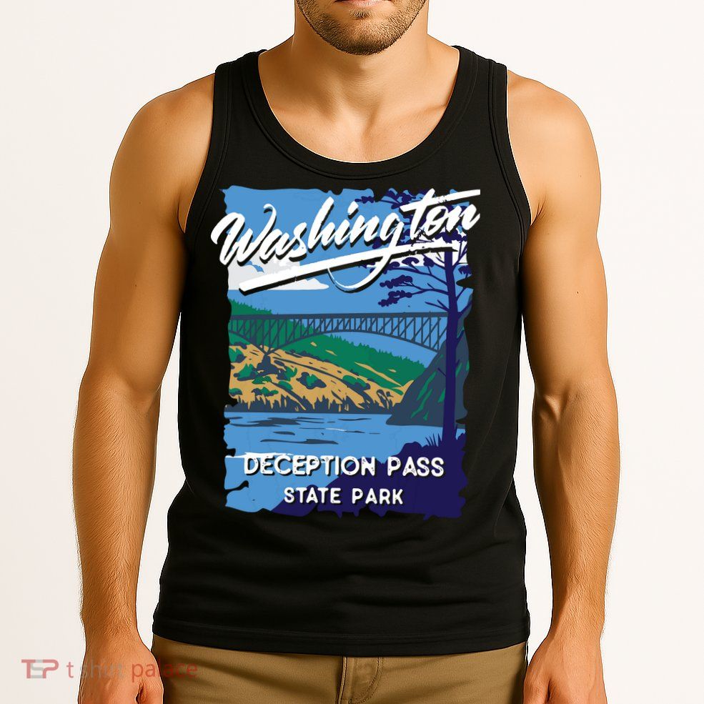 Deception Pass State Park Washington Evergreen State Camping Tank Top