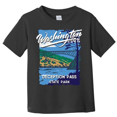 Deception Pass State Park Washington Evergreen State Camping Toddler T-Shirt