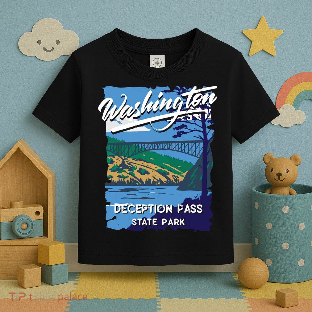 Deception Pass State Park Washington Evergreen State Camping Toddler T-Shirt