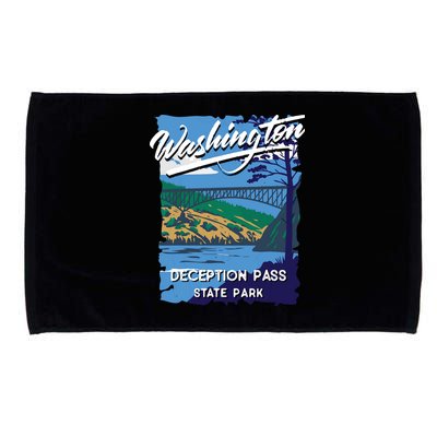 Deception Pass State Park Washington Evergreen State Camping Microfiber Hand Towel