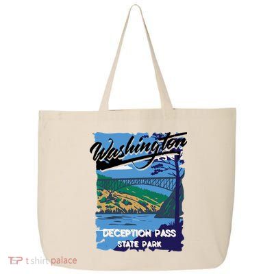 Deception Pass State Park Washington Evergreen State Camping 25L Jumbo Tote