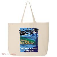Deception Pass State Park Washington Evergreen State Camping 25L Jumbo Tote