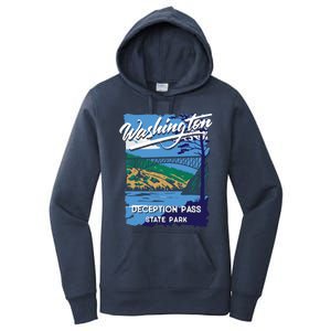 Deception Pass State Park Washington Evergreen State Camping Women's Pullover Hoodie