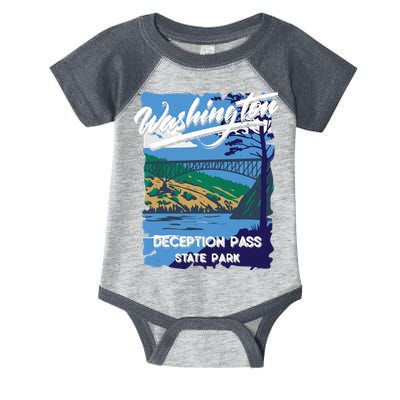 Deception Pass State Park Washington Evergreen State Camping Infant Baby Jersey Bodysuit