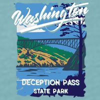 Deception Pass State Park Washington Evergreen State Camping Sueded Cloud Jersey T-Shirt