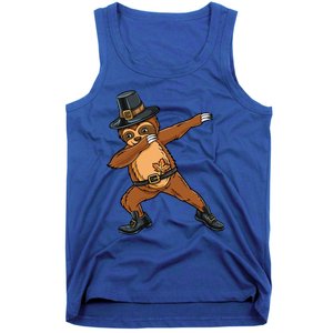 Dabbing Pilgrim Sloth Thanksgiving Sloth Great Gift Tank Top