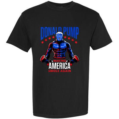 Donald Pump Swole America Trump Weight Lifting Gym Fitness Garment-Dyed Heavyweight T-Shirt