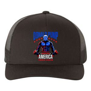 Donald Pump Swole America Trump Weight Lifting Gym Fitness Yupoong Adult 5-Panel Trucker Hat