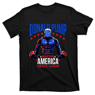 Donald Pump Swole America Trump Weight Lifting Gym Fitness T-Shirt