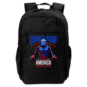 Donald Pump Swole America Trump Weight Lifting Gym Fitness Daily Commute Backpack