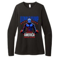 Donald Pump Swole America Trump Weight Lifting Gym Fitness Womens CVC Long Sleeve Shirt