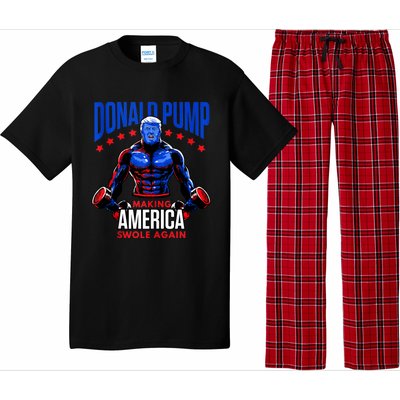 Donald Pump Swole America Trump Weight Lifting Gym Fitness Pajama Set