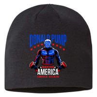 Donald Pump Swole America Trump Weight Lifting Gym Fitness Sustainable Beanie