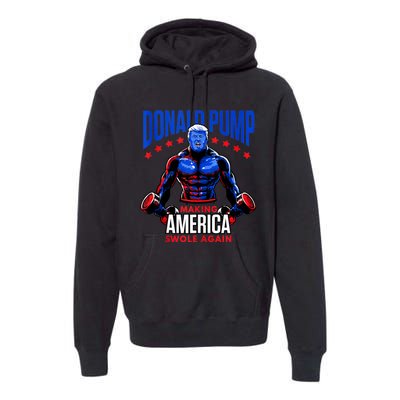 Donald Pump Swole America Trump Weight Lifting Gym Fitness Premium Hoodie