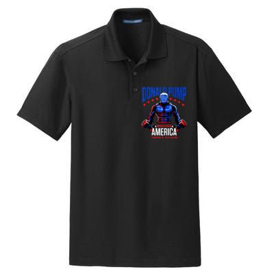 Donald Pump Swole America Trump Weight Lifting Gym Fitness Dry Zone Grid Polo