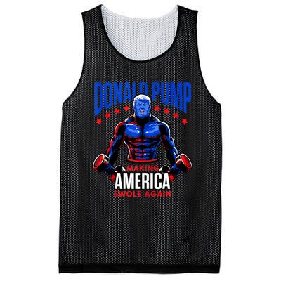 Donald Pump Swole America Trump Weight Lifting Gym Fitness Mesh Reversible Basketball Jersey Tank