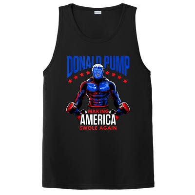 Donald Pump Swole America Trump Weight Lifting Gym Fitness PosiCharge Competitor Tank