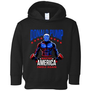 Donald Pump Swole America Trump Weight Lifting Gym Fitness Toddler Hoodie