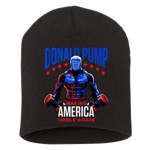 Donald Pump Swole America Trump Weight Lifting Gym Fitness Short Acrylic Beanie