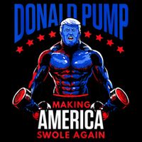 Donald Pump Swole America Trump Weight Lifting Gym Fitness Wool Snapback Cap