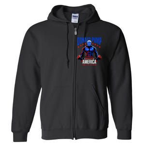 Donald Pump Swole America Trump Weight Lifting Gym Fitness Full Zip Hoodie