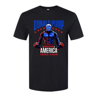 Donald Pump Swole America Trump Weight Lifting Gym Fitness Softstyle CVC T-Shirt