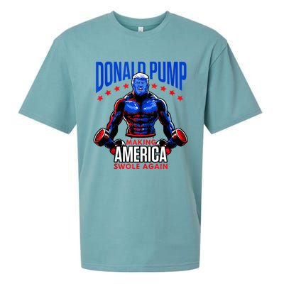 Donald Pump Swole America Trump Weight Lifting Gym Fitness Sueded Cloud Jersey T-Shirt