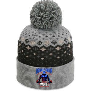 Donald Pump Swole America Trump Weight Lifting Gym The Baniff Cuffed Pom Beanie