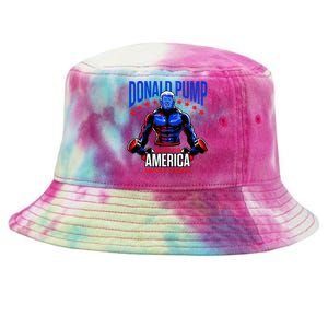 Donald Pump Swole America Trump Weight Lifting Gym Tie-Dyed Bucket Hat