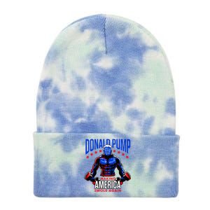 Donald Pump Swole America Trump Weight Lifting Gym Tie Dye 12in Knit Beanie