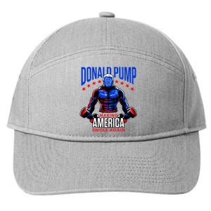 Donald Pump Swole America Trump Weight Lifting Gym 7-Panel Snapback Hat