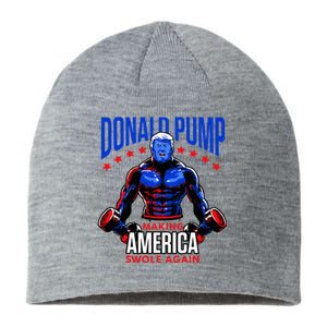 Donald Pump Swole America Trump Weight Lifting Gym Sustainable Beanie