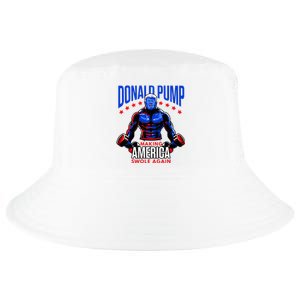 Donald Pump Swole America Trump Weight Lifting Gym Cool Comfort Performance Bucket Hat