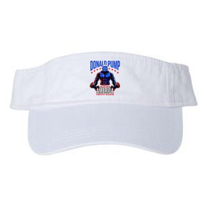 Donald Pump Swole America Trump Weight Lifting Gym Valucap Bio-Washed Visor