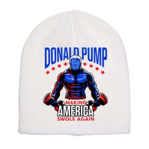 Donald Pump Swole America Trump Weight Lifting Gym Short Acrylic Beanie