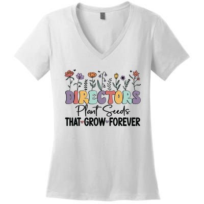 Directors Plant Seeds PNG Women's V-Neck T-Shirt