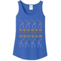 Dabbing Pumpkin Skeleton Gift Ugly Sweater Style Funny Gift Ladies Essential Tank