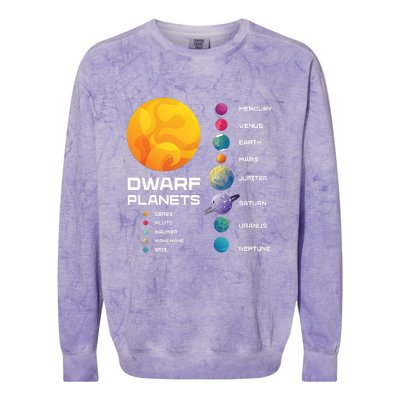 Dwarf Planets Space Astronaut Galaxy Mars Earth Venus Mercury Jupiter Colorblast Crewneck Sweatshirt